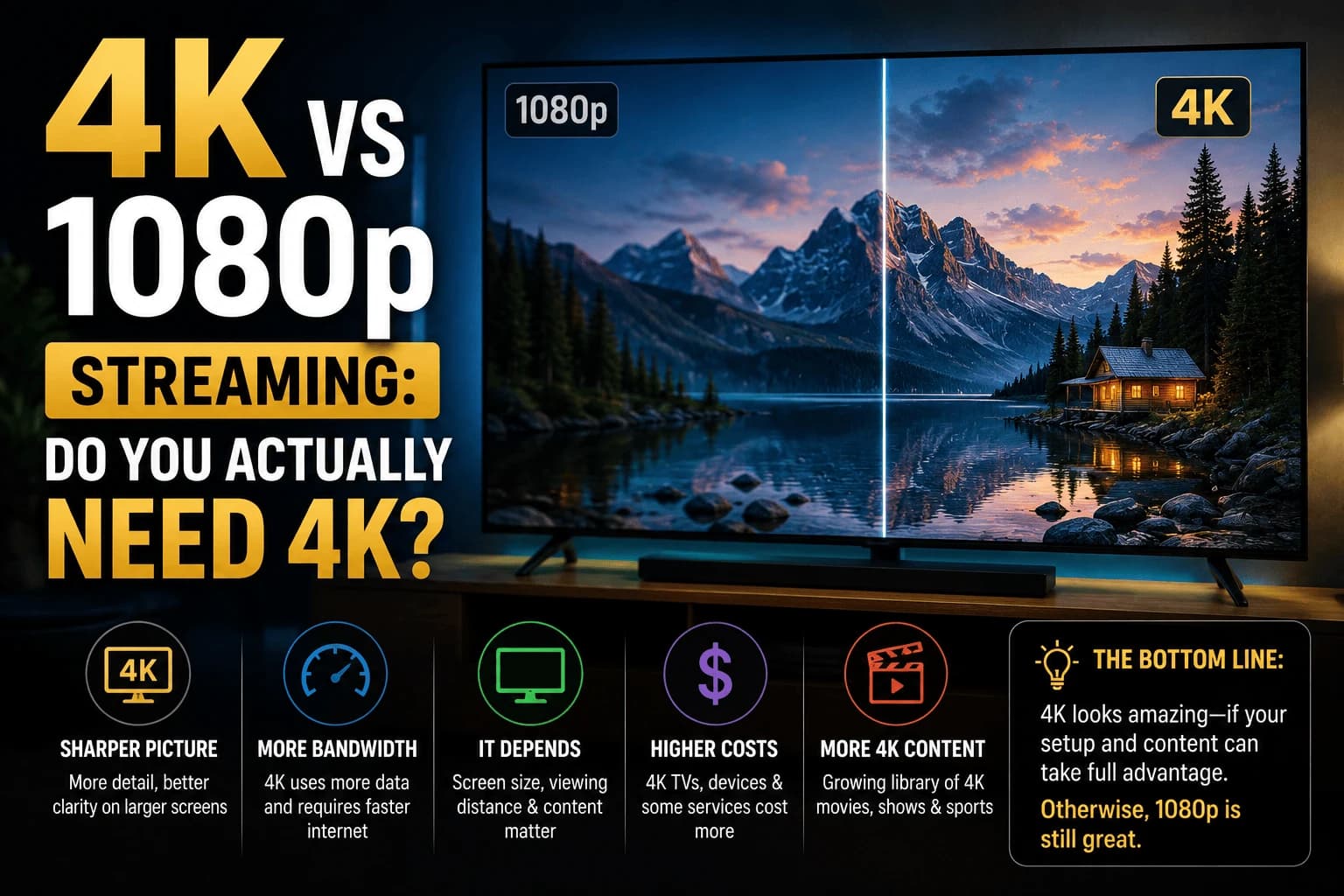 4K vs 1080p Streaming: Do You Actually Need 4K?
