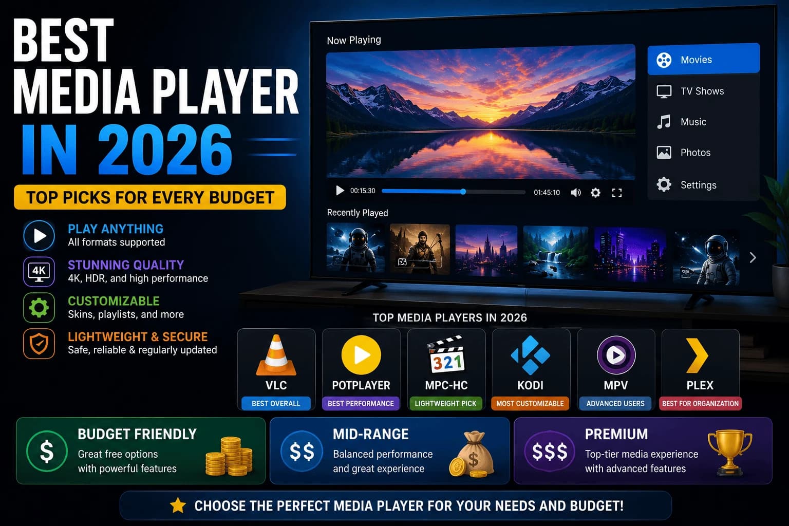 Best Media Player in 2026: Top Picks for Every Budget