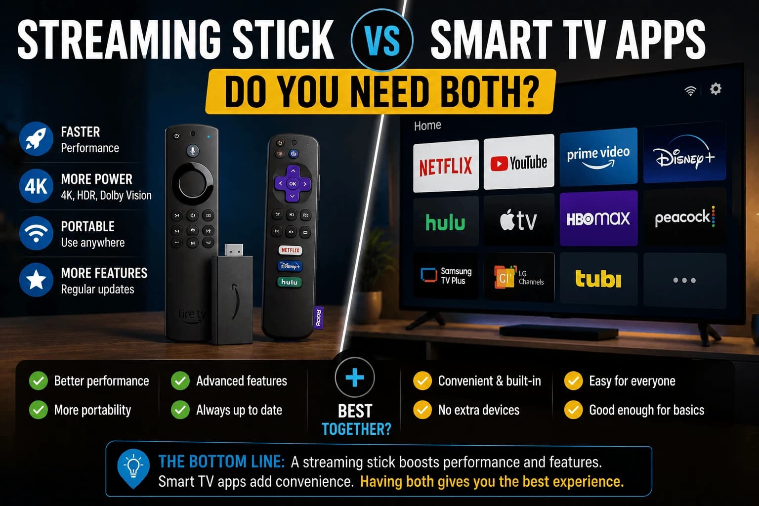 Streaming Stick vs Smart TV Apps: Do You Need Both?